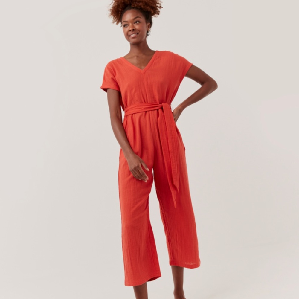 Pact Red/Orange Jumpsuit